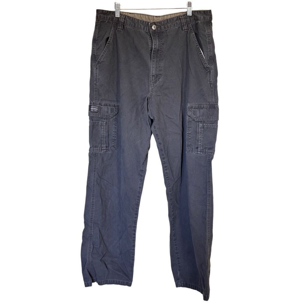 Wrangler Men Casual Outdoor Cargo Pants Grey Size 36 x 34